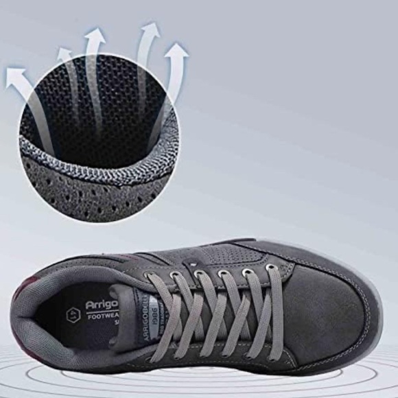 Arrigo Bello NEW Casual Comfortable Walking Gray Navy Sneakers, Men’s Size 10.5 main image 4